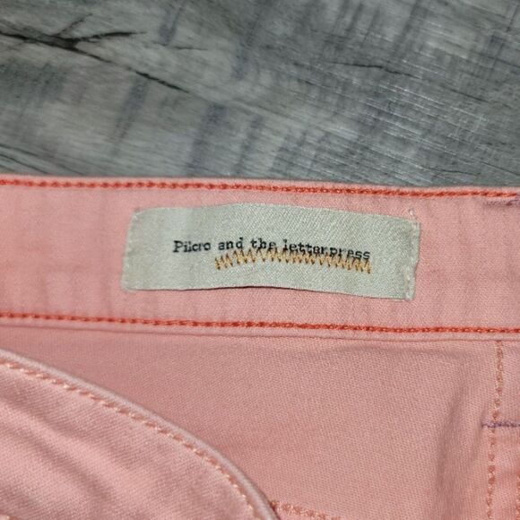 Pilcro and the Letterpress STET Fit Straight Cropped Peach Jeans Size 28 - Picture 4 of 8